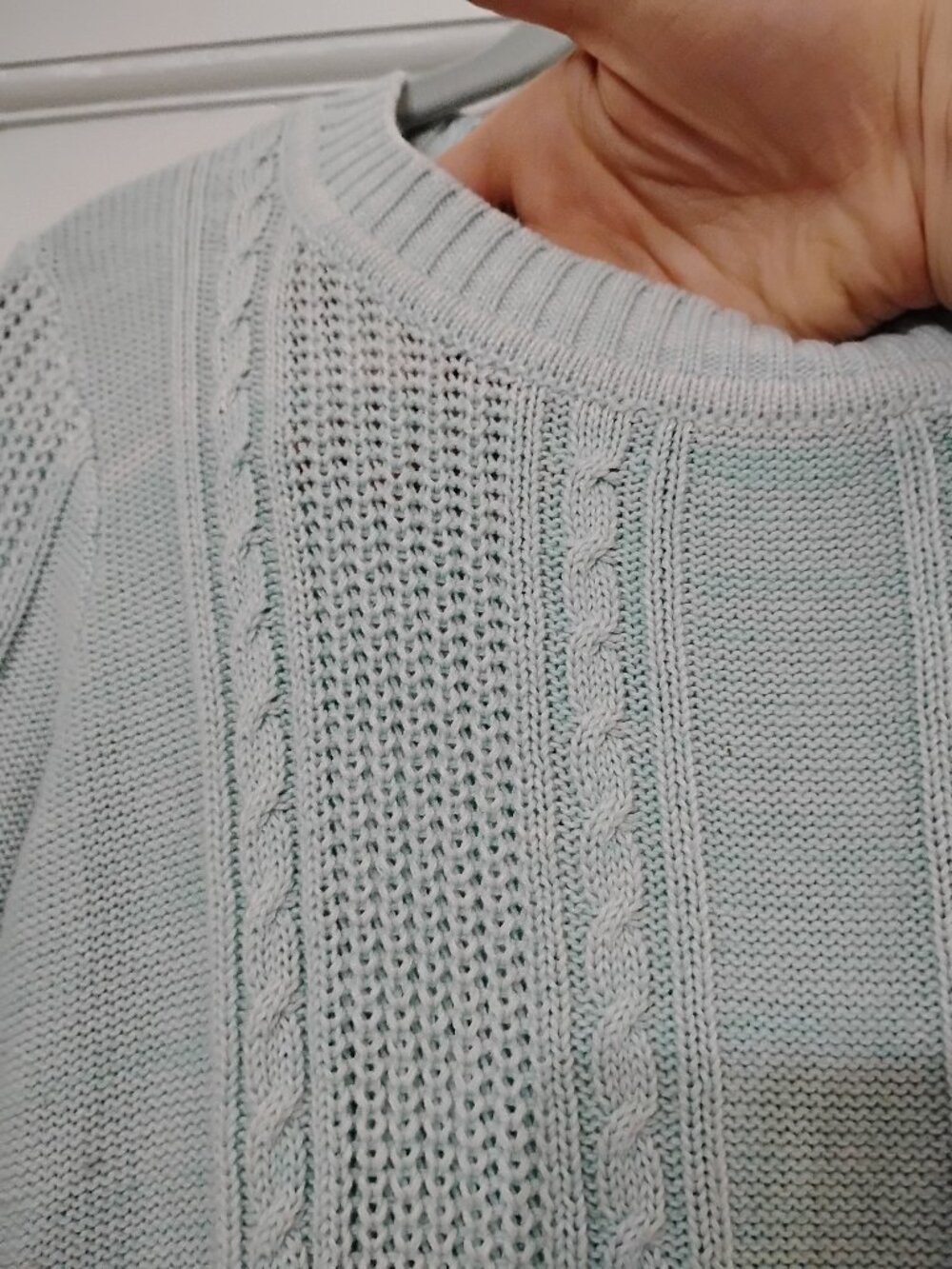 Forever 21 Cotton Blend Aqua Ombre Striped Pullover Sweater - Picture 6 of 6